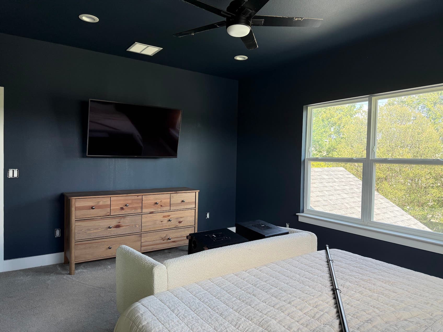 Blue painted interior room Austin Texas
