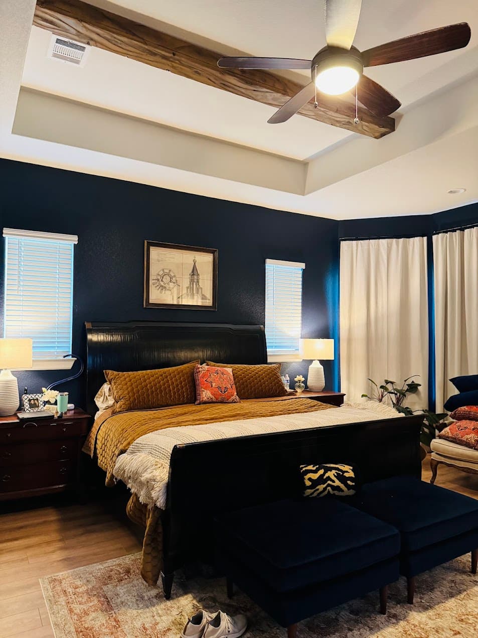 Interior blue paint Georgetown Texas home