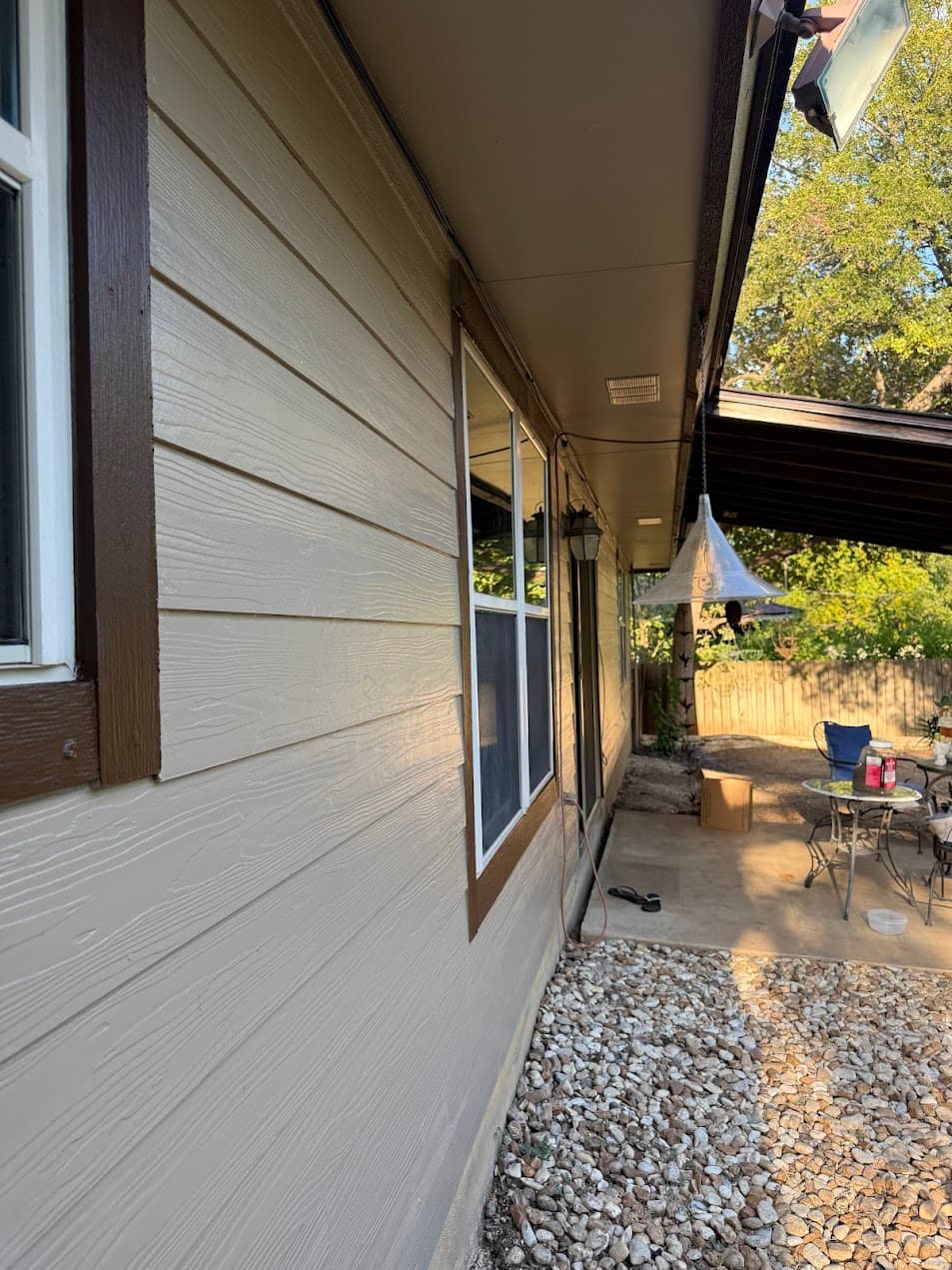 Brown exterior repaint Round Rock Texas home