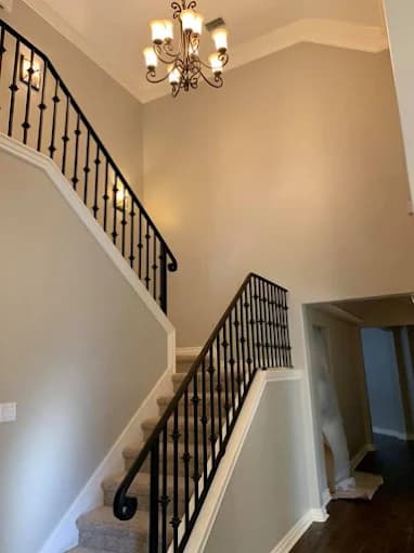 Grey interior room painting smooth finish Austin TX