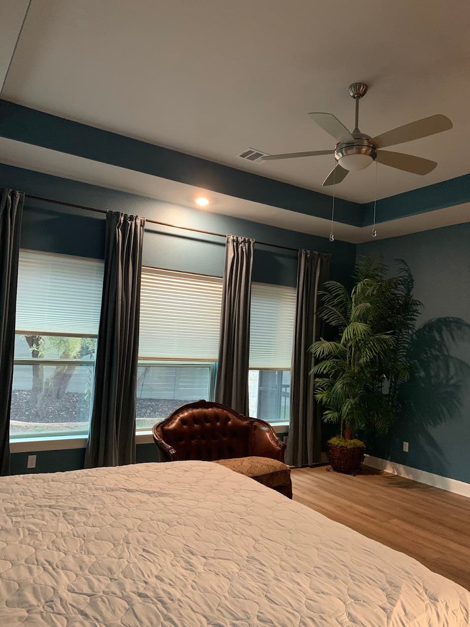 Teal wall painting interior Georgetown Texas