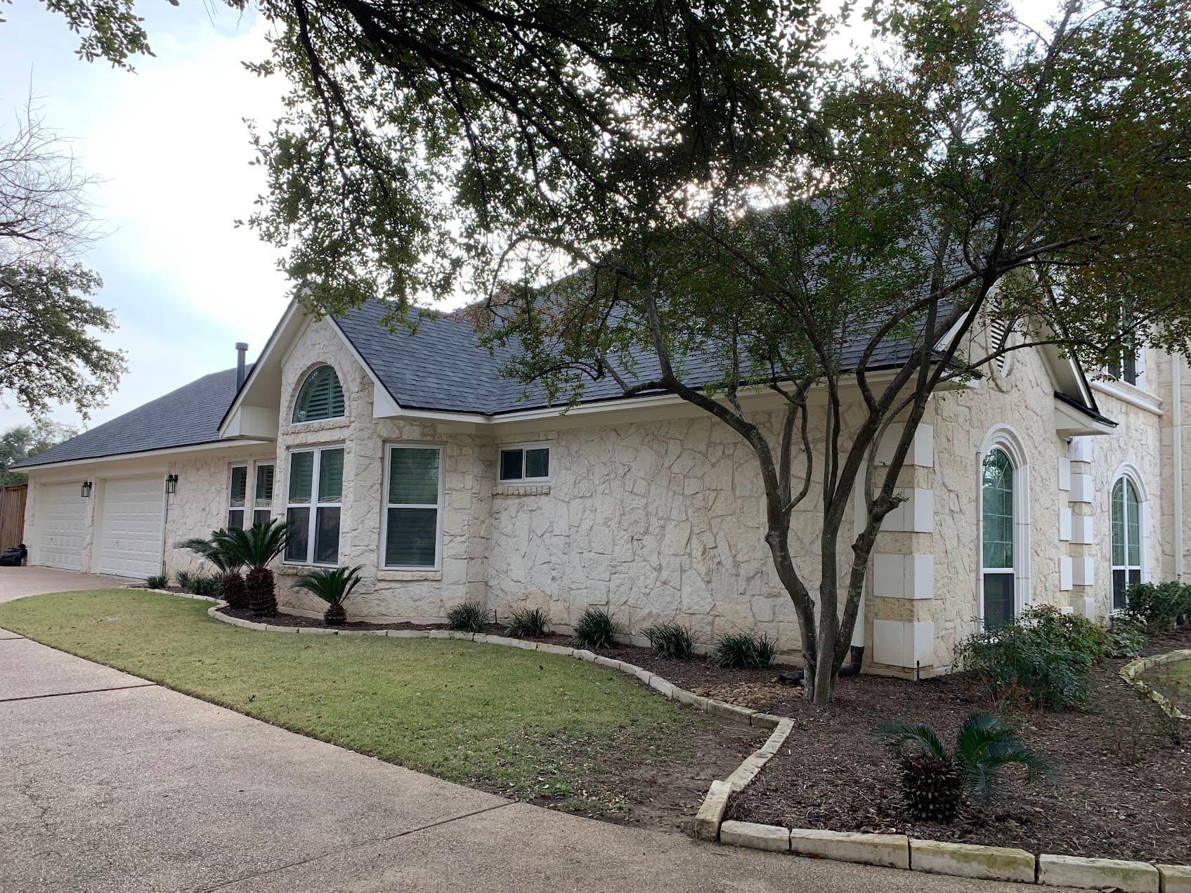 White painted home exterior Round Rock Texas